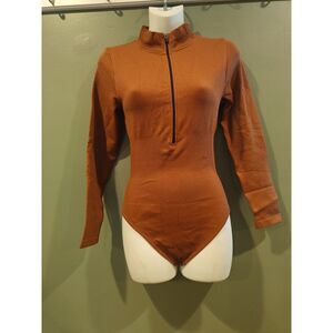 Long Sleeve Zip-Up Bodysuit medium revenge x body